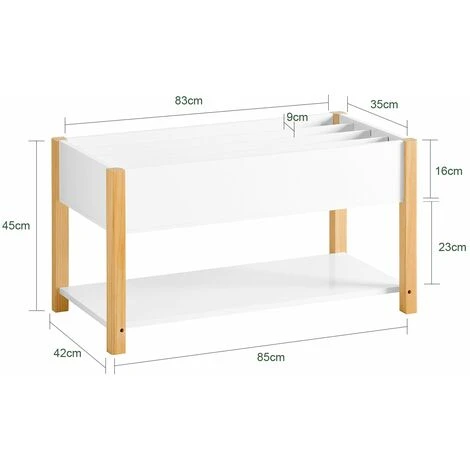 SoBuy Libreria Per Bambini Scaffale Per Bambini Con Vani Portaoggetti Scaffale Portaoggetti Per Bambini Leggio Per Libri Scaffale Per Giocattoli Bianco 85x42x45m KMB35-W 2 SoBuy Libreria Per Bambini Scaffale Per Bambini Con Vani Portaoggetti Scaffale Portaoggetti Per Bambini Leggio Per Libri Scaffale Per Giocattoli Bianco 85x42x45m KMB35-W - immagine 2