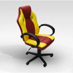 POLTRONA UFFICIO ERGONIMICA IN PU ROSSA E GIALLA