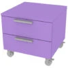 720C2 - Cassettiera Cameretta-ufficio L 45 Con Ruote E 2 Cassetti H.16, Con Guide A Chiusura Rallentata 45x45x44 (LxPxH) - Lilla