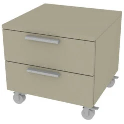 720C2 - Cassettiera Cameretta-ufficio L 45 Con Ruote E 2 Cassetti H.16, Con Guide A Chiusura Rallentata 45x45x44 (LxPxH) - Lilla -Armonia Casa 50406512 4