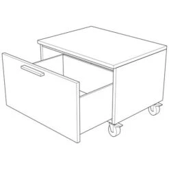 820C - Cassettiera Cameretta-ufficio L 60 Con Ruote E 1 Cassetto H.32, Con Guide A Chiusura Rallentata 60x45x44 (LxPxH) - Arancio -Armonia Casa 50406726 3