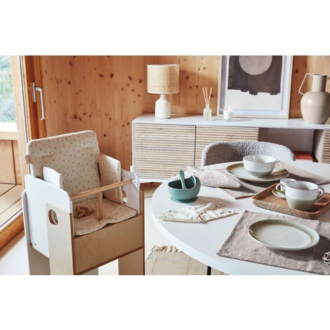 Kave Home - Set Yamile Di 2 Bavaglini Cotone Organico (GOTS) Senape E Beige Con Foglie Multicolori 3 Kave Home - Set Yamile Di 2 Bavaglini Cotone Organico (GOTS) Senape E Beige Con Foglie Multicolori - immagine 3