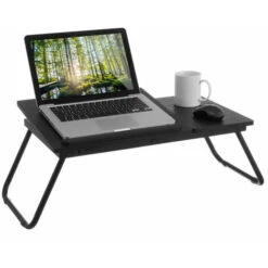 Tavolino Vassoio Da Letto Divano Per Notebook PC Tablet Pieghevole Leggio Nero