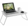 Tavolino Vassoio Da Letto Divano Per Notebook PC Tablet Pieghevole Leggio Bianco