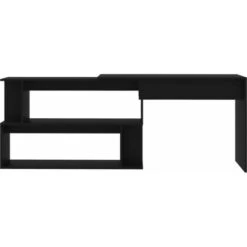 Scrivania Ad Angolo Nera 200x50x76 Cm In Truciolare -Armonia Casa 51129272 4