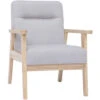 Poltrona Scandinava Per Bambino Grigia E Legno Chiaro ABYSS