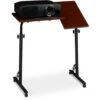 Relaxdays Tavolino Per Pc, Supporto Computer Portatile, Mobile Grande HLP 110 X 80 X 50 Cm, Ruote Con Freno, Marrone