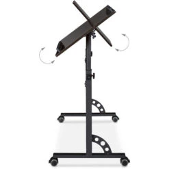 Relaxdays Tavolino Porta Pc, HLP 110 X 100 X 50 Cm, Carrello Con Ruote, Regolabile In Altezza E Inclinazione, Nero -Armonia Casa 51969753 5