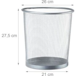 Relaxdays Cestino Gettacarte In Metallo Da Ufficio Pattumiera A Rete Porta-rifiuti Ø 26 Cm Alto 27,5 Cm Argento 7 Relaxdays Cestino Gettacarte In Metallo Da Ufficio Pattumiera A Rete Porta-rifiuti Ø 26 Cm Alto 27,5 Cm Argento -Armonia Casa 51970863 3