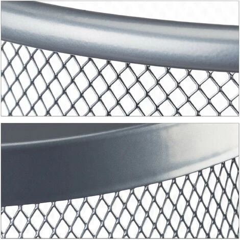 Relaxdays Cestino Gettacarte In Metallo Da Ufficio Pattumiera A Rete Porta-rifiuti Ø 26 Cm Alto 27,5 Cm Argento 4 Relaxdays Cestino Gettacarte In Metallo Da Ufficio Pattumiera A Rete Porta-rifiuti Ø 26 Cm Alto 27,5 Cm Argento - immagine 4