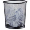 Relaxdays Cestino Gettacarte In Metallo Rete Pattumiera Carta Portarifiuti Da Tavolo Ø 23 Cm Alto 24 Cm Nero