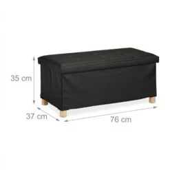 Relaxdays Panca Con Contenitore, In Similpelle, Imbottita, Corridoio, Camera Da Letto, HxLxP: 35 X 76 X 37 Cm, Nera 8 Relaxdays Panca Con Contenitore, In Similpelle, Imbottita, Corridoio, Camera Da Letto, HxLxP: 35 X 76 X 37 Cm, Nera -Armonia Casa 51977317 4