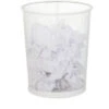 Relaxdays Cestino Gettacarta, Ufficio & Cameretta, Aperto, Rotondo, Metallico, Bidone Della Carta, HxD 35x29,5 Cm,Bianco