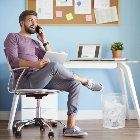 2x Cestino Gettacarta, Ufficio & Cameretta, Aperto, Rotondo, Metallico, Bidone Della Carta, HxD 35x29,5 Cm,Bianco 3 2x Cestino Gettacarta, Ufficio & Cameretta, Aperto, Rotondo, Metallico, Bidone Della Carta, HxD 35x29,5 Cm,Bianco - immagine 3