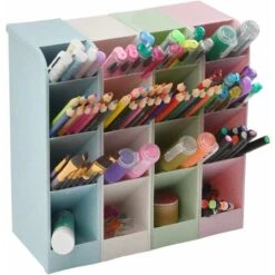 Organizzatore Portapenne Da 4 Pezzi, Portapenne Da Tavolo, Organizzatore Portapenne Da Tavolo In Paglia Di Grano - Supporto Per Scrivania / Insegnante / Materiale Scolastico / Pennarelli / Penne Gel /