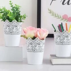 Organizer Per Il Trucco, Organizer Per Cosmetici Da 4 Pezzi Per La Conservazione, Porta Pennelli Per Il Trucco, Scatola Portaoggetti Decorativa Per Cosmetici, Organizer Per Cosmetici Per La Conservazi -Armonia Casa 52011426 4