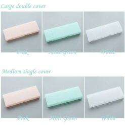 2Pcs Astuccio In Plastica Astuccio Portapenne Astuccio Portapenne Organizer Materiale Scolastico Astuccio Per Studenti (verde Menta, Medio) -Armonia Casa 52012863 3