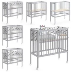 Letto Per Allattamento „Sophie“ Grigio Con 2 Sponde E Materasso VitaliSpa 8 Letto Per Allattamento „Sophie“ Grigio Con 2 Sponde E Materasso VitaliSpa -Armonia Casa 52457845 4