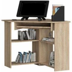 Scrivania Moderna, Scrivania Angolare, Scrivania Salvaspazio, 80 X 74 X 80 - Colore: Larice 6 Scrivania Moderna, Scrivania Angolare, Scrivania Salvaspazio, 80 X 74 X 80 - Colore: Larice -Armonia Casa 52555918 3