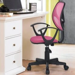 Sedia Girevole Rosa Con 5 Ruote Ufficio Cameretta Scrivania Schienale Ergonomico 8 Sedia Girevole Rosa Con 5 Ruote Ufficio Cameretta Scrivania Schienale Ergonomico -Armonia Casa 5272827 4