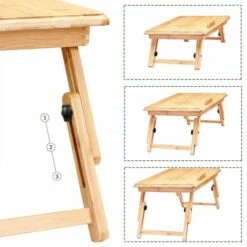 Casaria Tavolino Per Computer Notebook In Bambù Regolabile 55x35x20-28cm Colazione A Letto O Divano -Armonia Casa 52735033 3