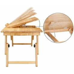 Casaria Tavolino Per Computer Notebook In Bambù Regolabile 55x35x20-28cm Colazione A Letto O Divano -Armonia Casa 52735033 5