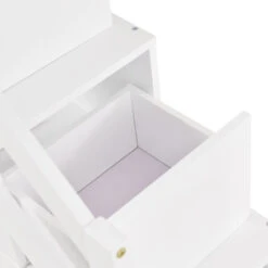 Letto A Castello Soppalco Per Bambini Con Rete A Doghe Scaletta Con 3 Cassetti, 90x200 Cm Bianco 9 Letto A Castello Soppalco Per Bambini Con Rete A Doghe Scaletta Con 3 Cassetti, 90x200 Cm Bianco -Armonia Casa 53602372 5