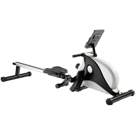 Vogatore Pieghevole Per Interni Con Supporto Per Tablet Con Display LCD A 8 Livelli Di Resistenza Per Palestra Domestica 1 Vogatore Pieghevole Per Interni Con Supporto Per Tablet Con Display LCD A 8 Livelli Di Resistenza Per Palestra Domestica
