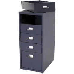 Nova Cassettiera Da Ufficio Con Ruote 5 Cassetti 69x28x41cm Disponibili Vari Colori Colore : Antracite -Armonia Casa 54080519 3