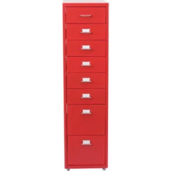 Nova Cassettiera Armadietto Per Ufficio Boston Con Ruote E 8 Cassetti Vari Colori Colore : Rosso 7 Nova Cassettiera Armadietto Per Ufficio Boston Con Ruote E 8 Cassetti Vari Colori Colore : Rosso -Armonia Casa 54080528 3