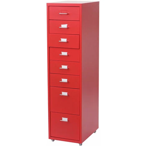 Nova Cassettiera Armadietto Per Ufficio Boston Con Ruote E 8 Cassetti Vari Colori Colore : Rosso 4 Nova Cassettiera Armadietto Per Ufficio Boston Con Ruote E 8 Cassetti Vari Colori Colore : Rosso - immagine 4