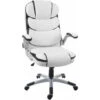 Nova Sedia Da Ufficio Girevole Ergonomica In Ecopelle Ecopelle Con Vari Colori Colore : BIANCO