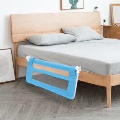 Leogreen Barra Di Protezione Letto Bambini, Cancelletto Letto Pieghevole Per Bambini, 1,02 Metri, Blu, Materiale: Tessuto In Nylon -Armonia Casa 54376729 3