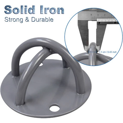 Leogreen 2 Pezzi Gancio Per Soffitto, Per Allenamento In Sospensione, Training Anelli Da Ginnastica, Yoga Trapezio, Corda Da Battaglia, Sacco Da Boxe, S 3 Leogreen 2 Pezzi Gancio Per Soffitto, Per Allenamento In Sospensione, Training Anelli Da Ginnastica, Yoga Trapezio, Corda Da Battaglia, Sacco Da Boxe, S - immagine 3