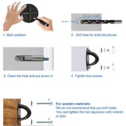 Leogreen 2 Pezzi Gancio Per Soffitto, Per Allenamento In Sospensione, Training Anelli Da Ginnastica, Yoga Trapezio, Corda Da Battaglia, Sacco Da Boxe, S 8 Leogreen 2 Pezzi Gancio Per Soffitto, Per Allenamento In Sospensione, Training Anelli Da Ginnastica, Yoga Trapezio, Corda Da Battaglia, Sacco Da Boxe, S -Armonia Casa 54376789 4