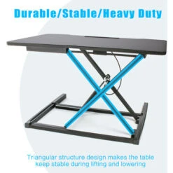 Todeco Convertitore Da Scrivania In Piedi Regolabile In Altezza 91 * 40cm Convertitore Standing Desk Con Vassoio Per Tastiera Tavolo Ergonomico Per Due Monitor Scrivania, Nera -Armonia Casa 54376880 5