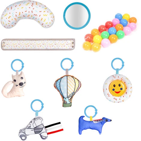 Leogreen Tappetino Attività Per Bambini, Palestrina Multiattivita' Scoperta, 6 Giocattoli, Per Neonati Da 0+ Mesi, 40 Palline Con Borsa, 85x85x49cm, Palloncino 4 Leogreen Tappetino Attività Per Bambini, Palestrina Multiattivita' Scoperta, 6 Giocattoli, Per Neonati Da 0+ Mesi, 40 Palline Con Borsa, 85x85x49cm, Palloncino - immagine 4