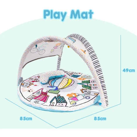 Leogreen Tappetino Attività Per Bambini, Palestrina Multiattivita' Scoperta, 6 Giocattoli, Per Neonati Da 0+ Mesi, 40 Palline Con Borsa, 85x85x49cm, Palloncino 5 Leogreen Tappetino Attività Per Bambini, Palestrina Multiattivita' Scoperta, 6 Giocattoli, Per Neonati Da 0+ Mesi, 40 Palline Con Borsa, 85x85x49cm, Palloncino - immagine 5