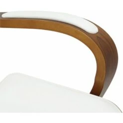 Sedia Da Ufficio Yankton In Similpelle Noce/bianco -Armonia Casa 54383132 4