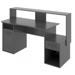 Scrivania GAMER Per PC Colore Grafite Con Anta E Cassetto Grafite 7 Scrivania GAMER Per PC Colore Grafite Con Anta E Cassetto Grafite -Armonia Casa 54565863 3