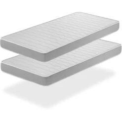 LOT X2 Materassi In Schiuma 80X160 APOLO, Alto 14 CM, Ergonomico E Traspirante