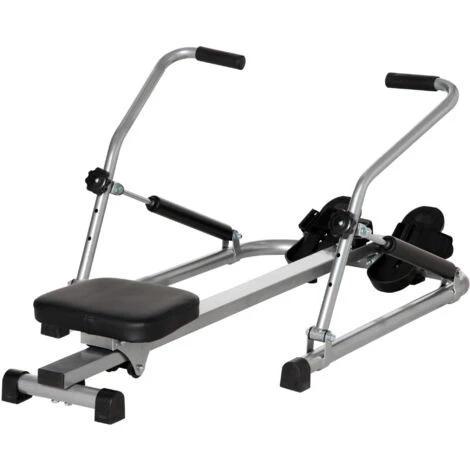 HOMCOM Vogatore Pieghevole, 4 Livelli Di Resistenza E Display, Acciaio E ABS, 129x70x70cm 1 HOMCOM Vogatore Pieghevole, 4 Livelli Di Resistenza E Display, Acciaio E ABS, 129x70x70cm