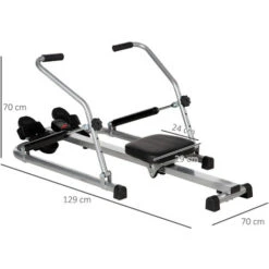 HOMCOM Vogatore Pieghevole, 4 Livelli Di Resistenza E Display, Acciaio E ABS, 129x70x70cm 7 HOMCOM Vogatore Pieghevole, 4 Livelli Di Resistenza E Display, Acciaio E ABS, 129x70x70cm -Armonia Casa 55054534 3