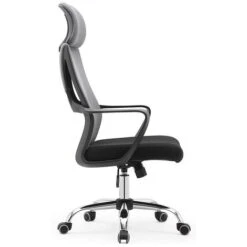 Poltrona Ufficio Direzionale Genius Traspirante Acciaio Sedia Con Poggiatesta XL Colore: Grigio -Armonia Casa 55606167 3