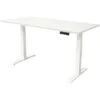 Scrivania Regolabile Elettrica - 180x80 Cm - Motore Doppio - Bianco