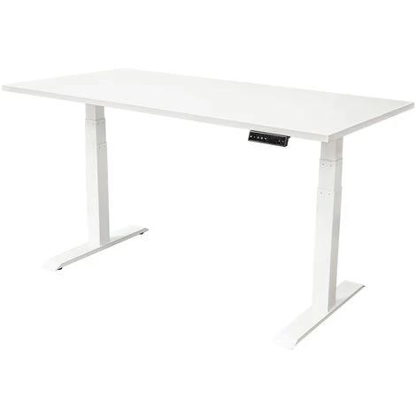 Scrivania Regolabile Elettrica - 180x80 Cm - Motore Doppio - Bianco 1 Scrivania Regolabile Elettrica - 180x80 Cm - Motore Doppio - Bianco