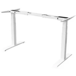 Scrivania Elettrica Regolabile - 160x80 Cm - Doppio Motore - Bianco / Rovere Scuro -Armonia Casa 56364786 5