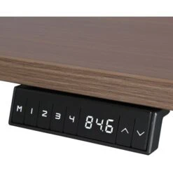 Scrivania Regolabile Elettricamente - 140x80 Cm - Doppio Motore - Nero / Rovere Scuro -Armonia Casa 56365059 2