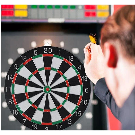 Gioco Tirassegno Tiro Al Bersaglio Bifacciale 2IN1 Da Muro Freccette 36cm 15'' 2 Gioco Tirassegno Tiro Al Bersaglio Bifacciale 2IN1 Da Muro Freccette 36cm 15'' - immagine 2