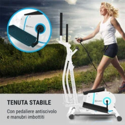 Klarfit Myon Cross Crosstrainer 12 Kg Volano SilentBelt System Bianco -Armonia Casa 56582025 4